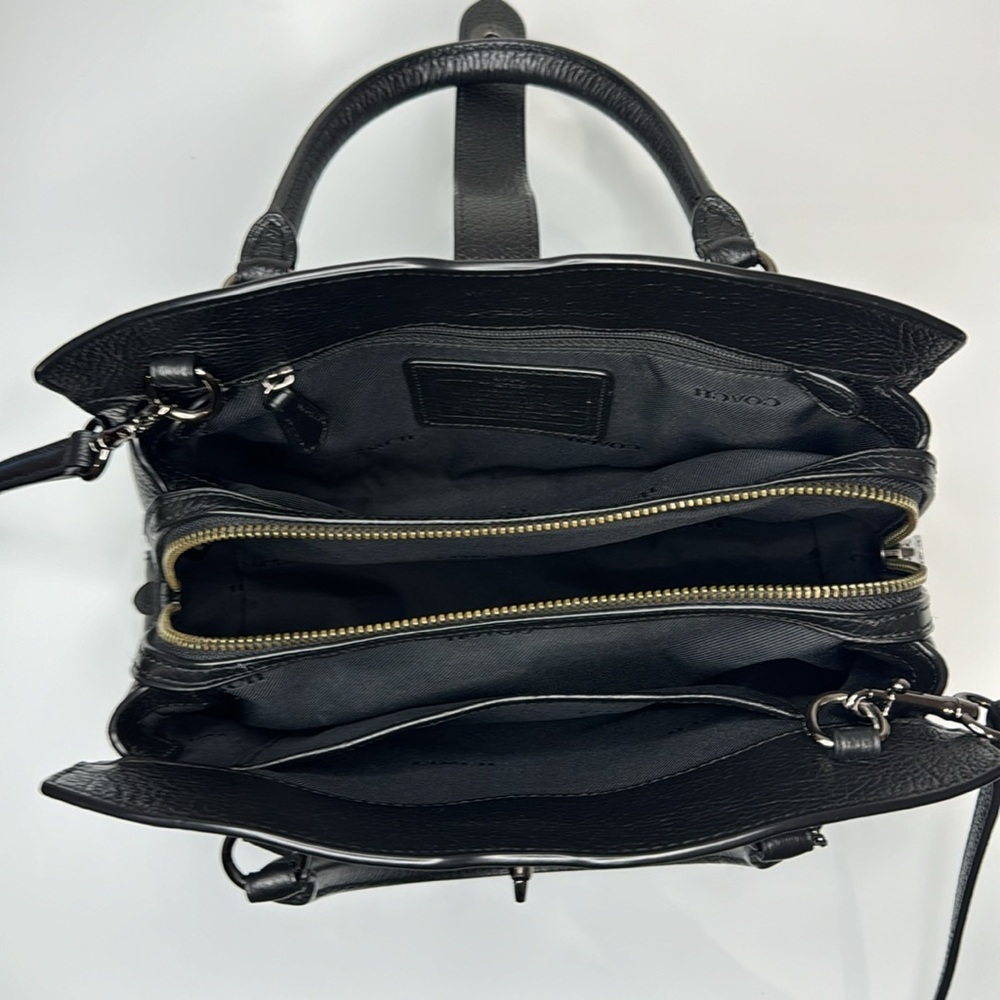 Coach gun metal black bandana studded Mercer satchel 24 - Picture 9 of 15